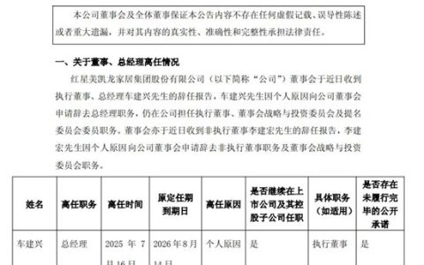 红星美凯龙，江山欧派，皮阿诺等多个家居企业高管离职