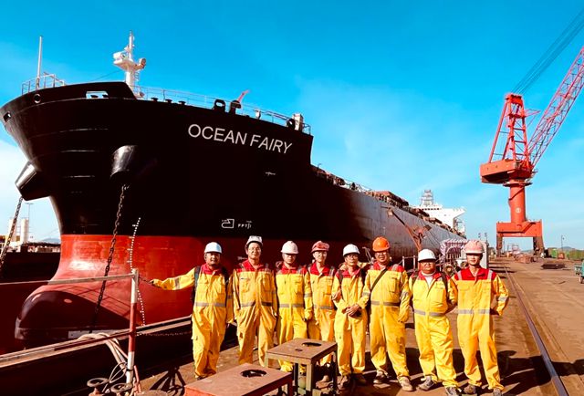 鱼童有机硅低阻防污漆助87000DWT“OCEAN FAIRY”轻盈破浪