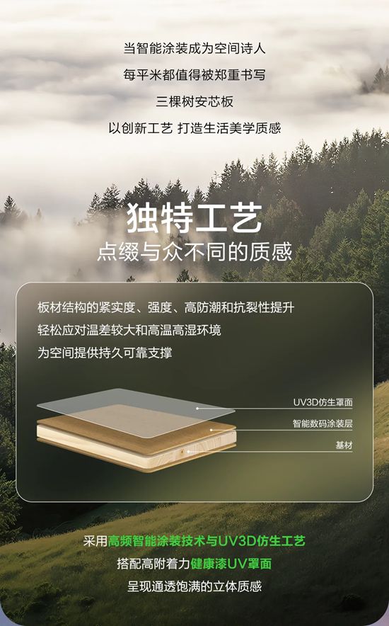 三棵树｜多元面板，解锁生活美学质感