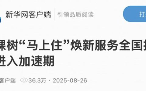 三棵树“马上住”焕新服务全国推广进入加速期