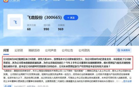 数亿资金来“救场”，股价却5天跌超26%！飞鹿股份还有底牌吗？