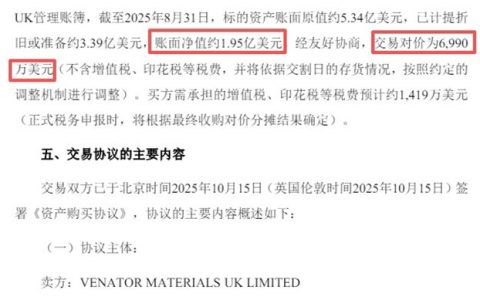 1.95亿资产仅6990万入手？龙佰“抄底”泛能拓唯一氯化法工厂