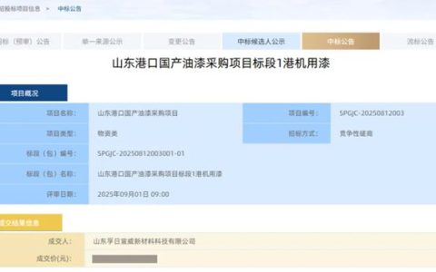 孚日宣威海工涂料成功中标山东港口集团采购项目！