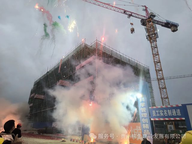 鳄鱼集团涂料研发培训产业基地一期5#楼封顶大吉！