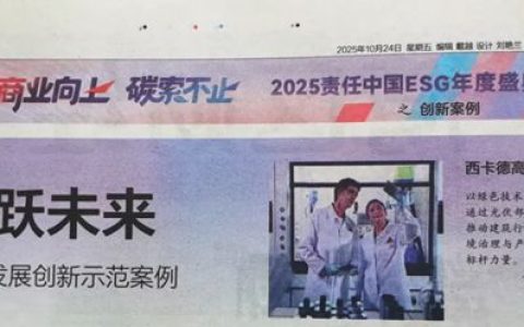 西卡德高荣获「高质量发展创新示范企业」