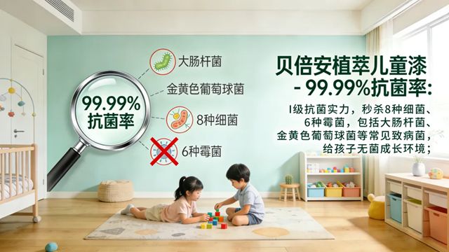 紫荆花贝倍安植萃系列儿童漆，生物基配方，儿童房的安心之选！