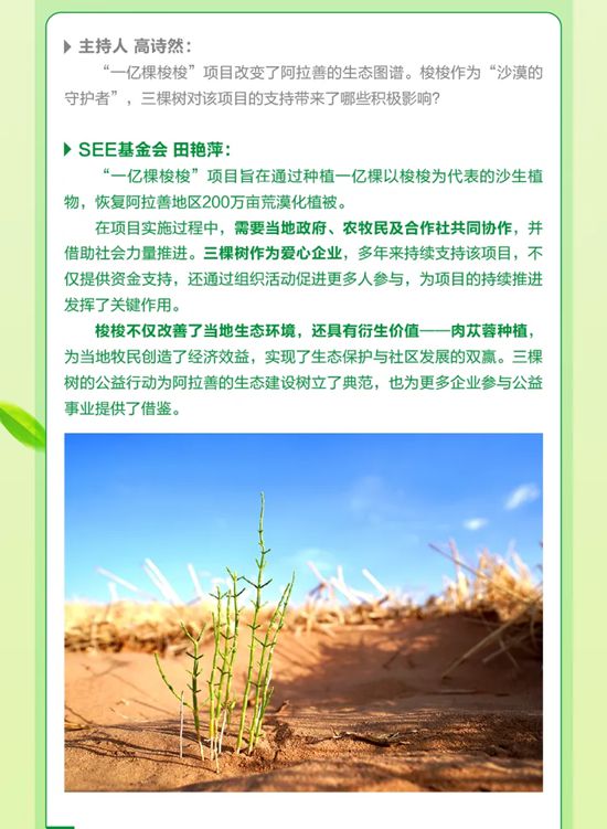 《焕然新生》第八期丨三棵树生态保护公益项目背后的品牌温度