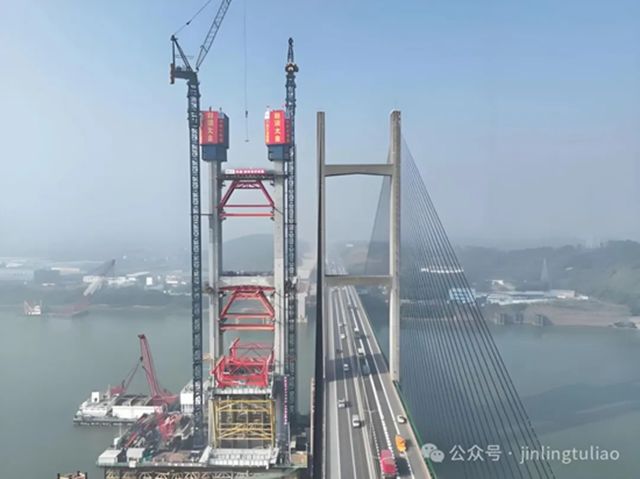 金马大桥主塔荣耀封顶,金陵涂料以硬核技术铸就市政桥梁防护新标杆