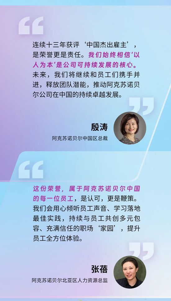阿克苏诺贝尔连续十三年获评“中国杰出雇主”