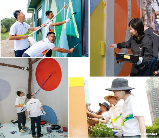 阿克苏诺贝尔“Let’s Colour多彩开始”社区焕新项目 以色彩为笔,绘可持续未来