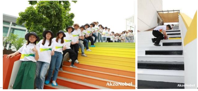 阿克苏诺贝尔“Let’s Colour多彩开始”社区焕新项目 以色彩为笔,绘可持续未来