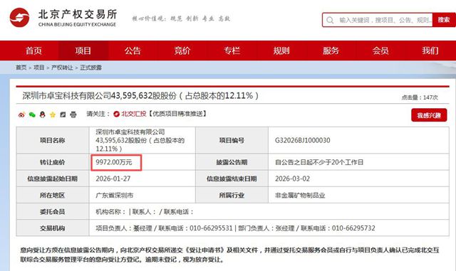 保利转让卓宝科技股权，企业财务数据显示持续亏损