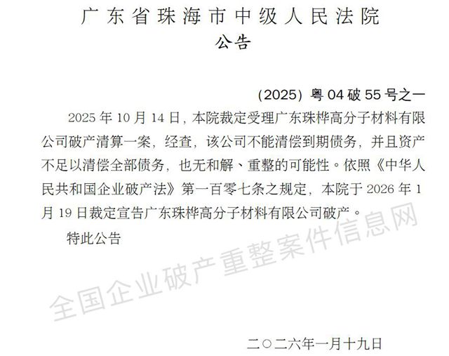 百年老厂庇护也难救！珠桦公司从成立到破产仅4年