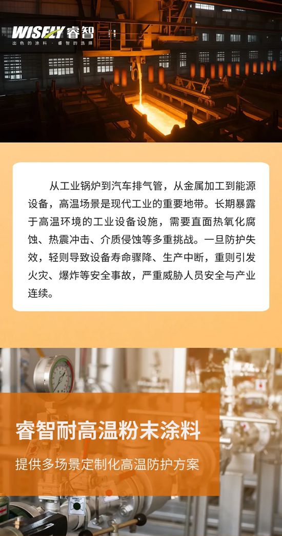 睿智耐高温粉末涂料，为多元工业场景提供可靠防护