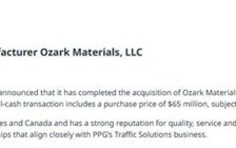 PPG花4.43亿又收购一家涂企，卖家竟是它？