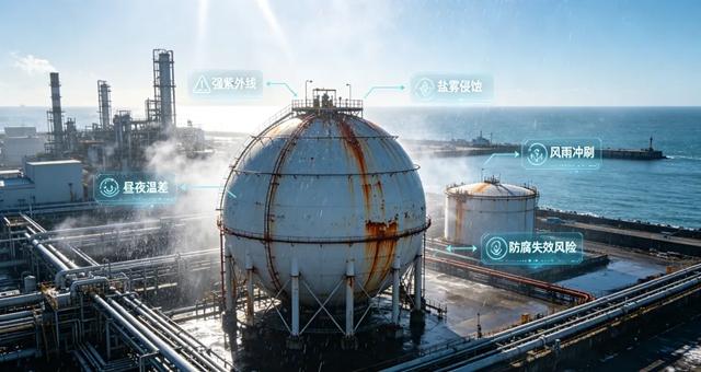 三棵树工业涂料护航中石油某油田球罐筑牢长效安全护盾
